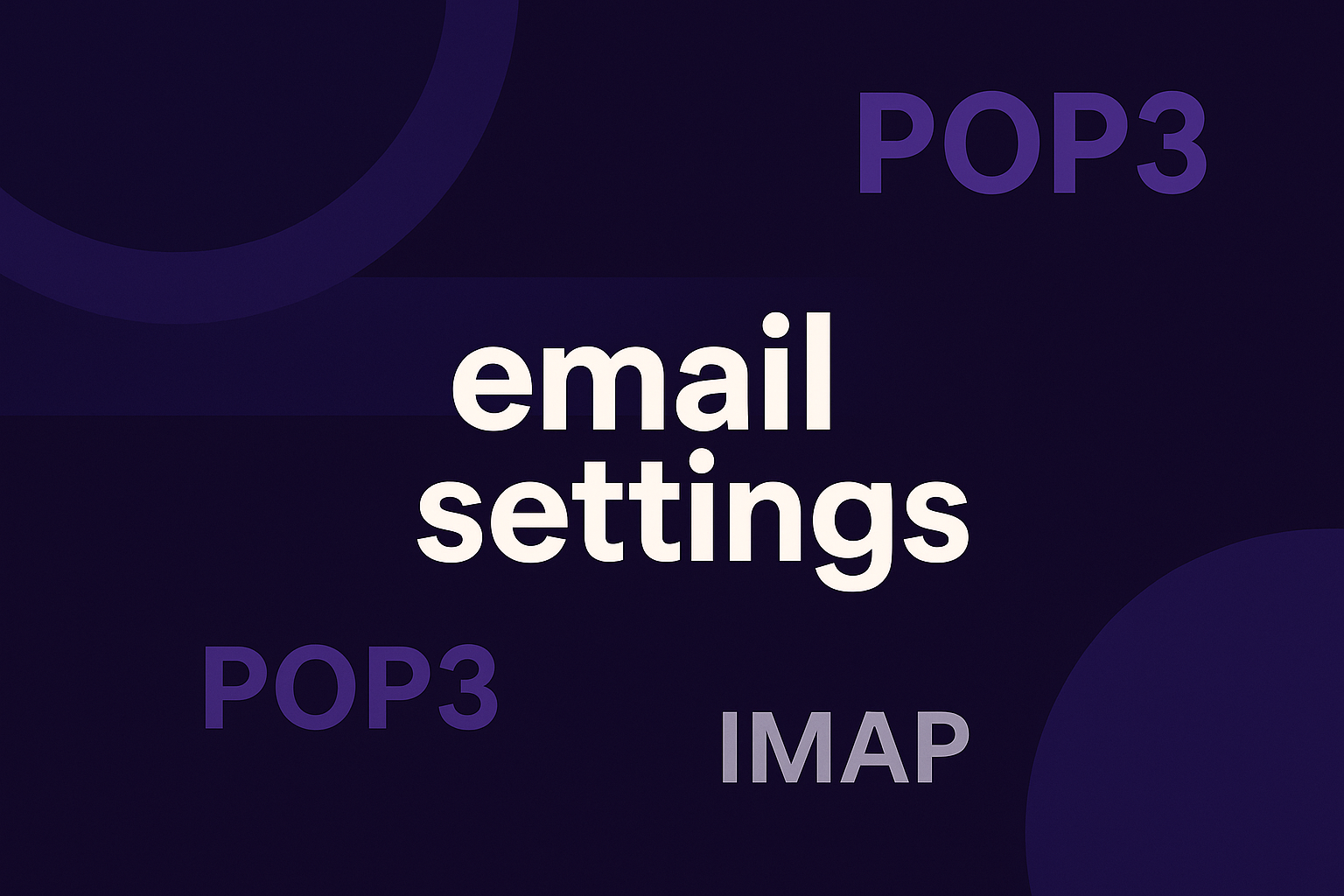 pop and imap email settings