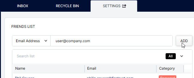 Add to the friends list manually